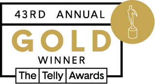 43rd Annual Gold Winner The Telly Awards